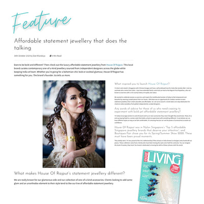House Of Rajput feature on Expat Living: Affordable jewellery that does the talking!"