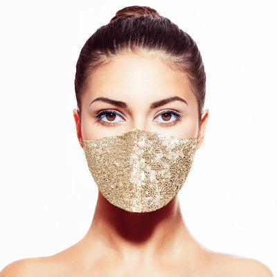 Sequin Mask - Shiny Gold