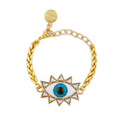 Yellow Gold Evil Eye Bracelet