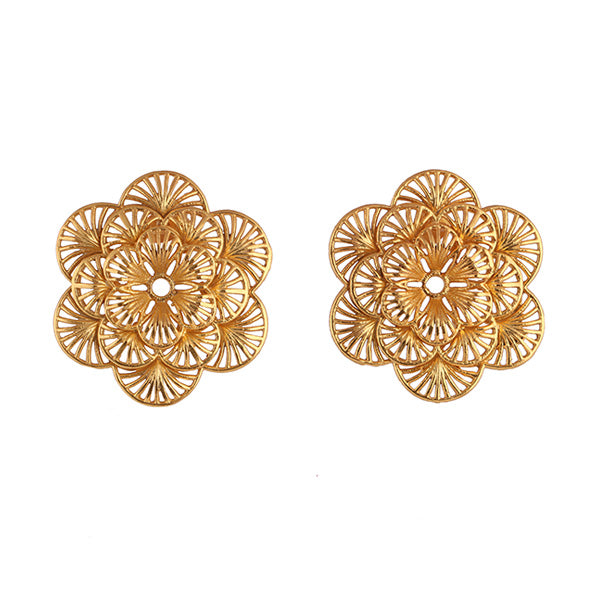 22K Yellow Gold Plated Garden Picked Studs